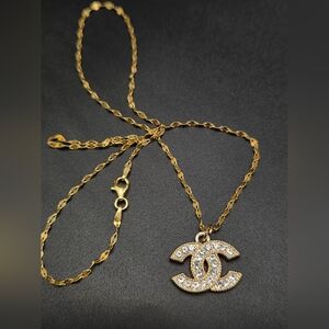 Chanel CC Pendant Necklace – 20” Gold Over S925